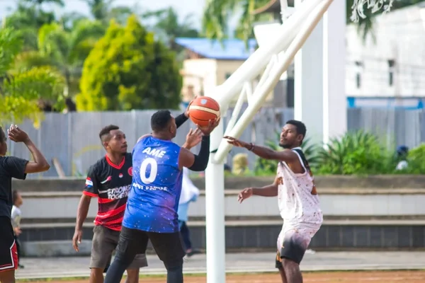 Sorong Západní Papua Indonésie Listopadu2021 Aktivity Náměstí Aimas Neděli Ráno — Stock fotografie