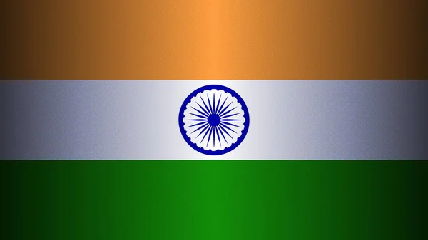 Die Nationalflagge Indiens Nation Flagge Tapete Mit Wellenmuster Stil Auf — Stockvektor