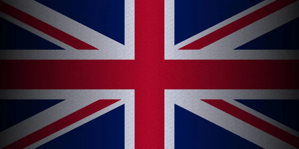 National Flag United Kingdom Great Britain Flag Wallpaper Wave Pattern — 图库矢量图片