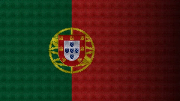 Portugals Nationella Flagga Portugals Röda Och Gröna Band National Flagga — Stock vektor