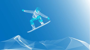 Çizgi çizen bir kayak sporcusunun aksiyon figürü.