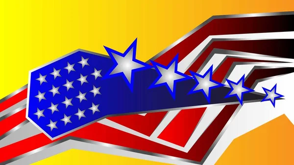 Bandera Americana Pegatina Rayas Para Coche Camión Autobús Van Maqueta — Vector de stock