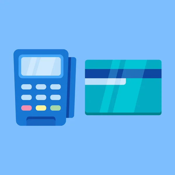 Concept Bank Card Machine Vector — Stock Vector