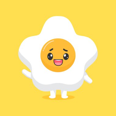 çizgi film sevimli yumurta karakter vektörü