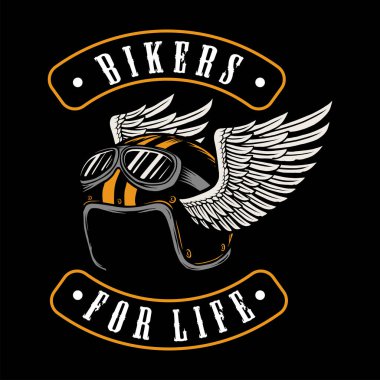 Hayat temalı tasarım için motosikletçi