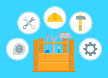 koleksiyon teknisyeni ekipman illüstrasyon vektörü