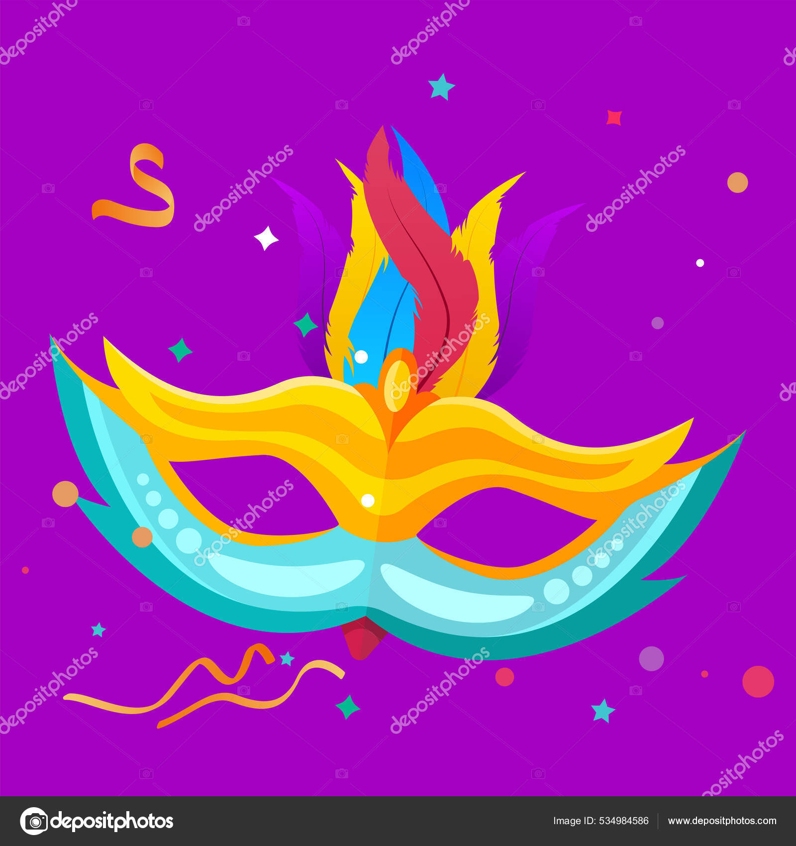 Concept Party Mask Illustration Vector Stock Vector Image by ...