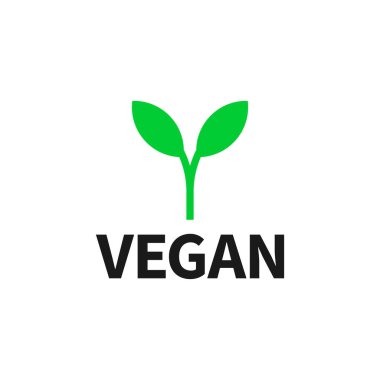 Kavramlı vegan logo vektörü
