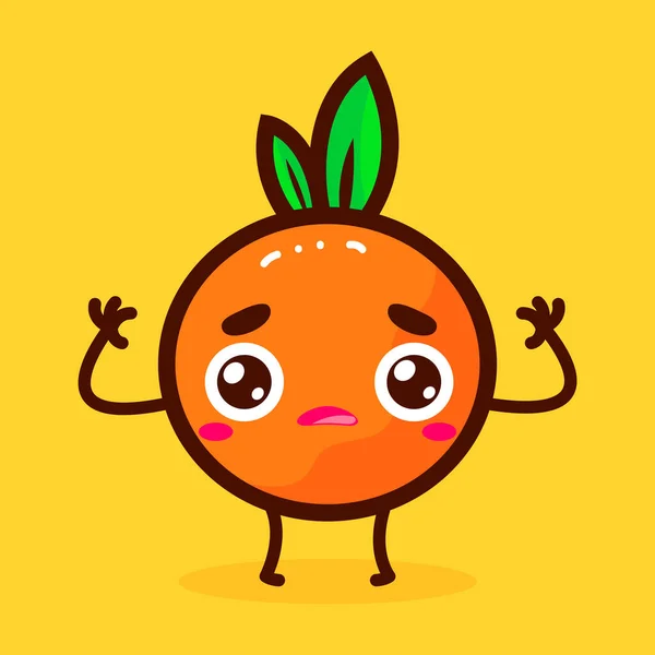 Cute Pomarańczowy Charakter Ilustracja Wektor — Wektor stockowy