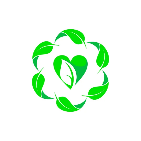 Verde Hoja Logo Vector Concepto — Vector de stock