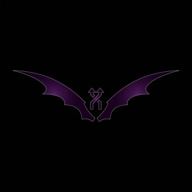 konsept gradyan yarasa çizim vektörü