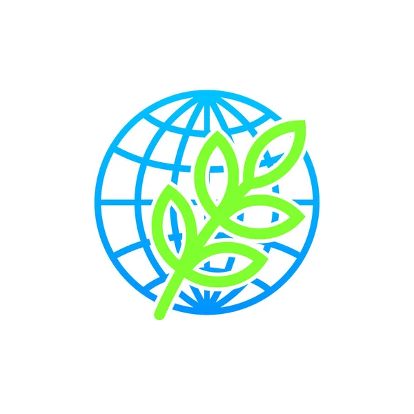 Vector Logotipo Tierra Planta — Vector de stock