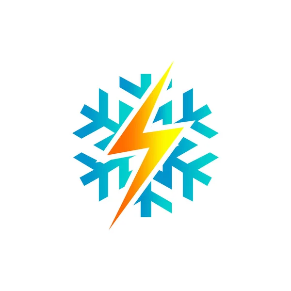 闪电和雪标识矢量 — 图库矢量图片