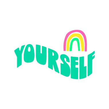 gökkuşağı temalı tipografi