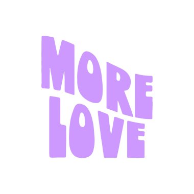 vektör temalı tipografi daha fazla sevgi