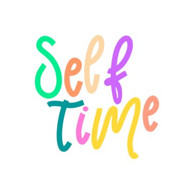 vektör temalı tipografi kişisel zamanı