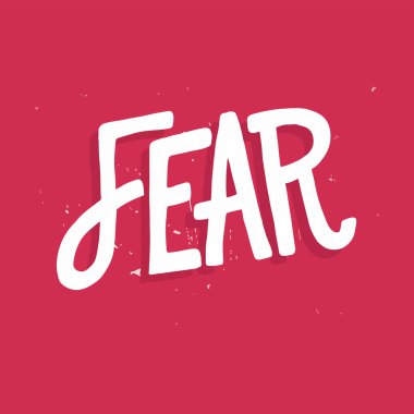 vektör temalı tipografi korku kavramı