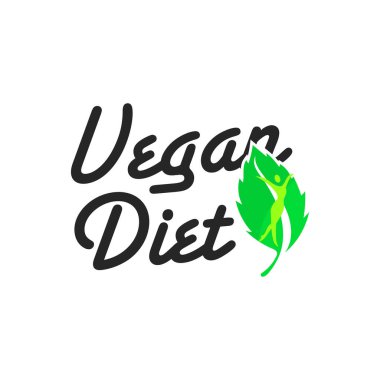 Yaprak sembollü vegan diyet harfleri