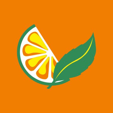 yeşil yapraklı turuncu vektör