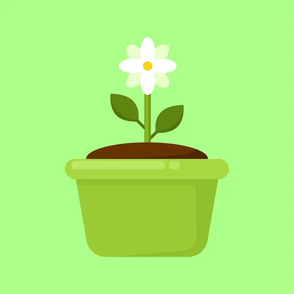 Pequeno Vetor Árvore Flor Branca —  Vetores de Stock