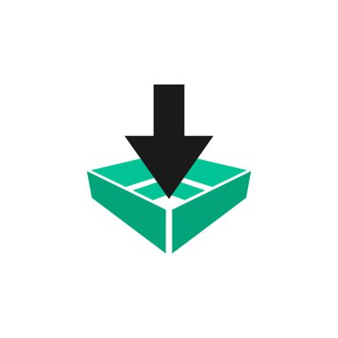 yön kavramlı vektör logo kutusu