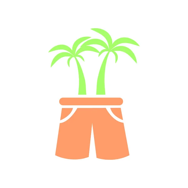 Vector Pants Coconut Tree — ストックベクタ
