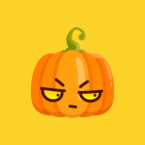 Small Cute Pumpkin Character Vector — Stock Vector