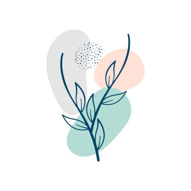 konsept satırı temalı yaprak vektörü