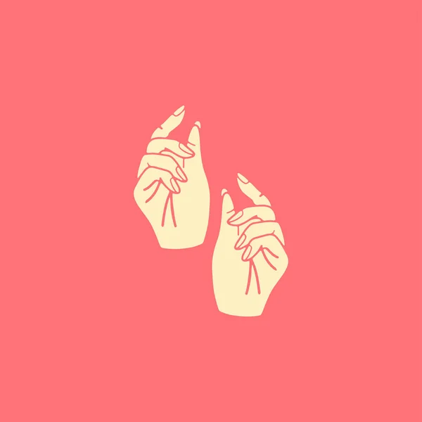Vector Two Hands Silhouette Concept — 스톡 벡터