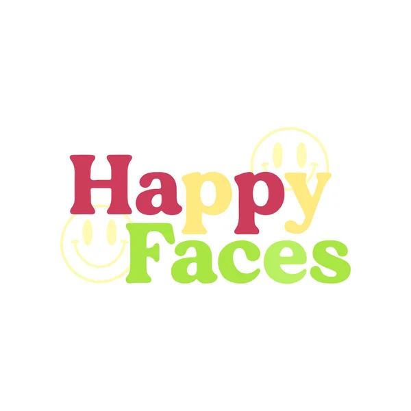 Happy Face Writing Vector Concept — Stock Vector