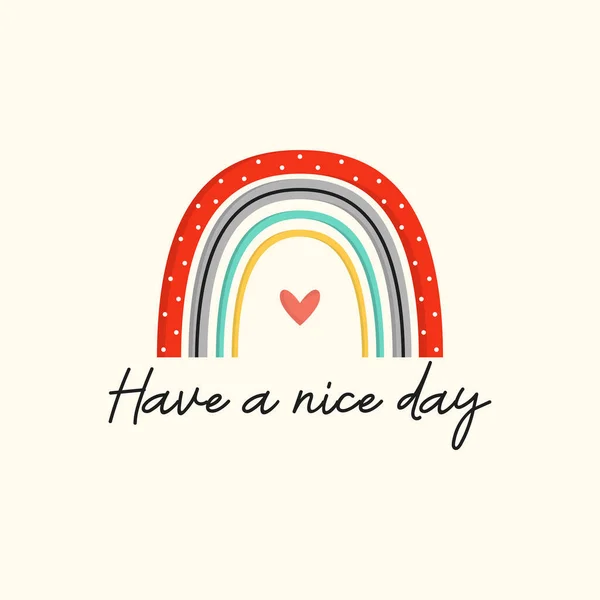 Vector Writing Have Nice Day Rainbow — Vector de stock