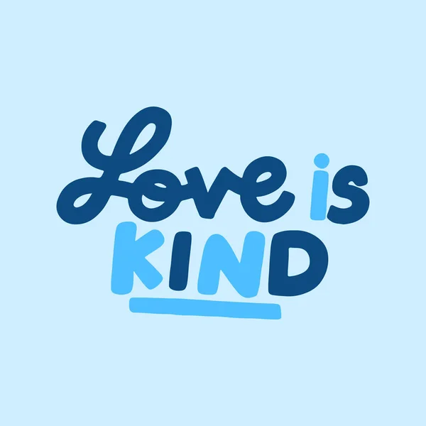 Vector Writing Love Kind — Vettoriale Stock