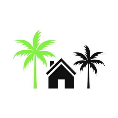 iki ağaçlı vektör evi