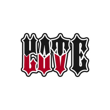 vektör yazma aşk nefret kavramı