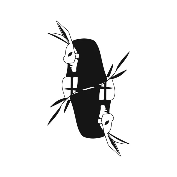 Illustration Vectorielle Femme Avec Masque Lapin — Image vectorielle