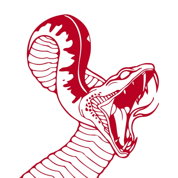 Ilustração Vetorial Conceito Detalhe Serpente — Vetor de Stock