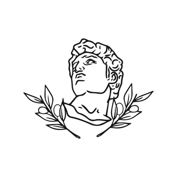 Yapraklı Roma Baş Vektörü — Stok Vektör