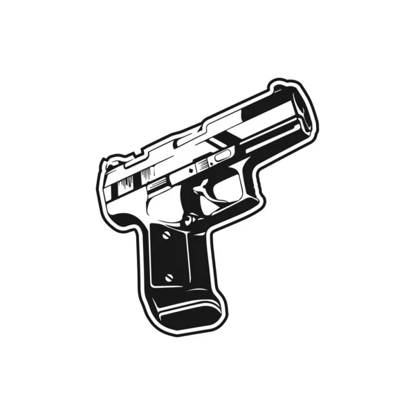 Gun Concept Silhouette Illustration Vector — Stock vektor