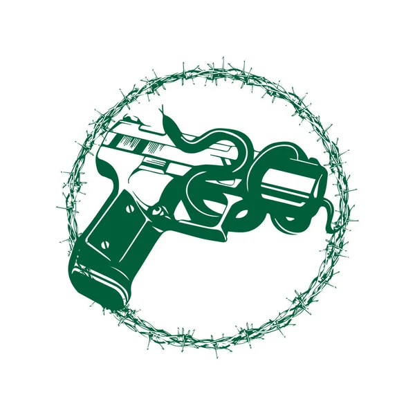 Vector Illustration Gun Snake — Διανυσματικό Αρχείο