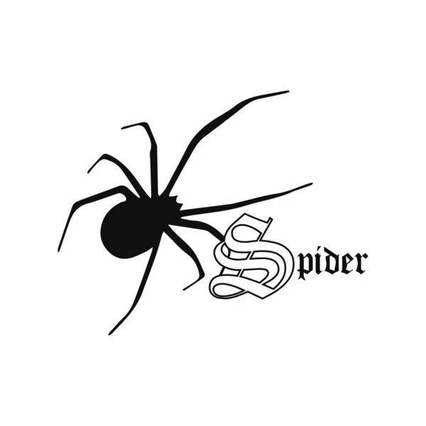 Vektor Konzept Spinne Silhouette Illustration — Stockvektor