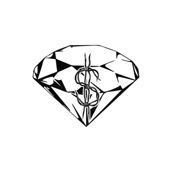 Diamond Vector Money Symbol — стоковый вектор