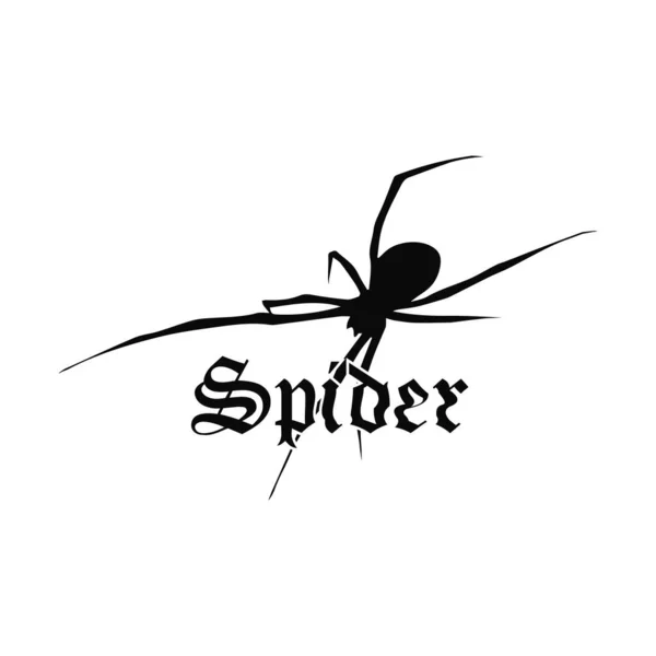 Spinnen Silhouetten Vektor Mit Konzept — Stockvektor