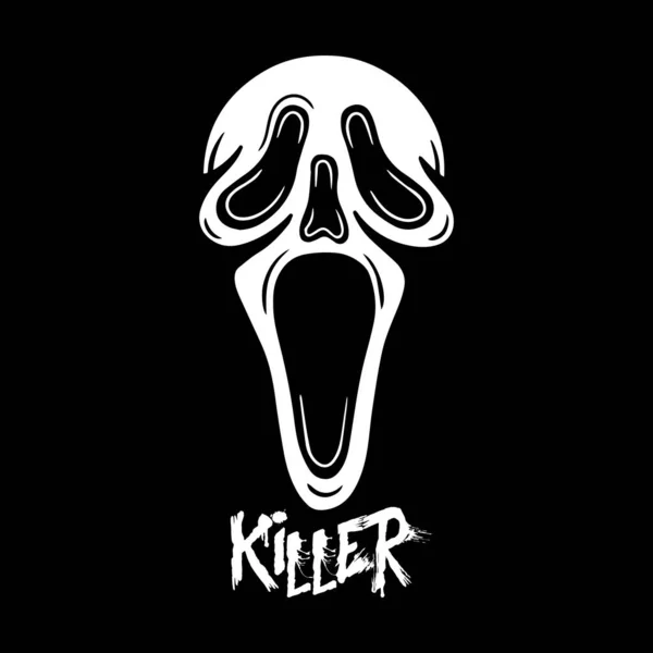 vector scary skull silhouette concept