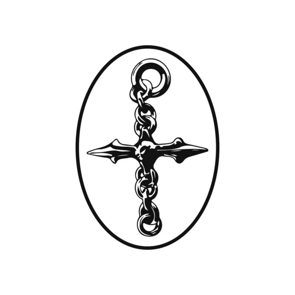 Вектор Хрестового Символу Концепцією — стоковий вектор