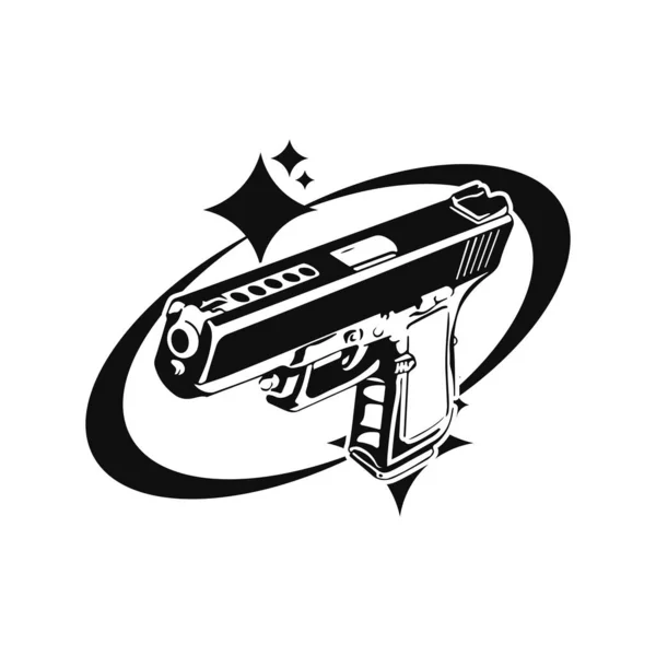 Concept Hand Gun Vector Illustration —  Vetores de Stock