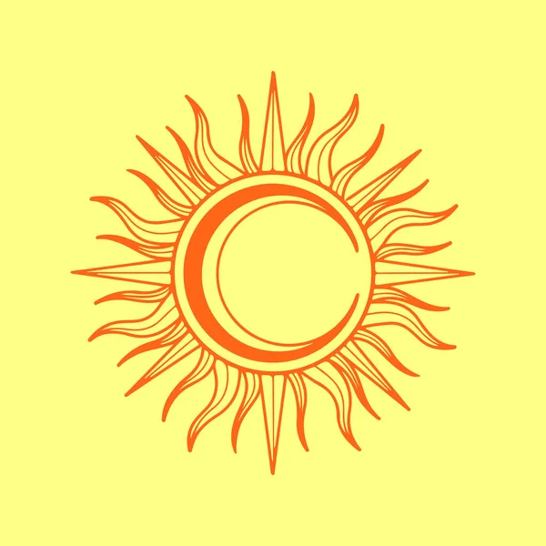 Vector Sun Symbol Concept — Stock Vector