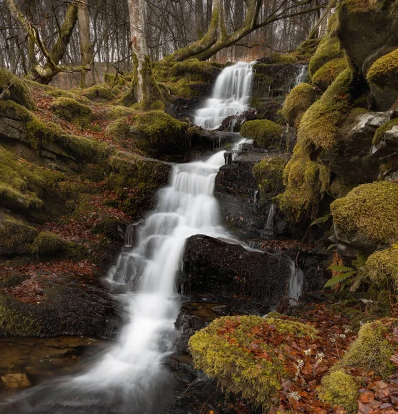 Vodopád Kaskádovitě Svažující Lesích Birks Aberfeldy Perthshire Skotsku — Stock fotografie