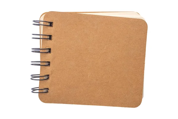 Brown Notebook Isolated White Background Notepad — Stockfoto