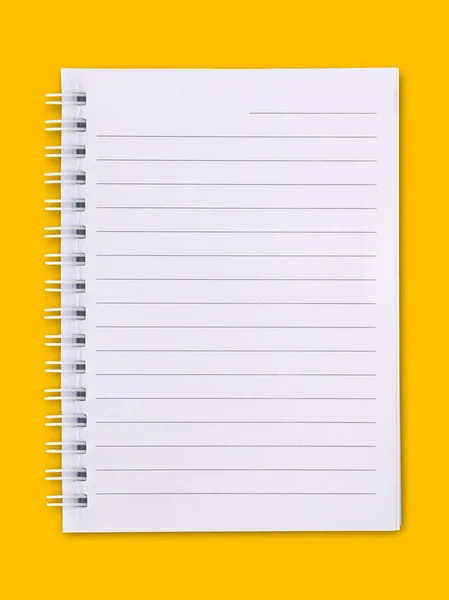 Білий Ноутбук Розміщений Жовтому Тлі Концепція Ноутбука — стокове фото