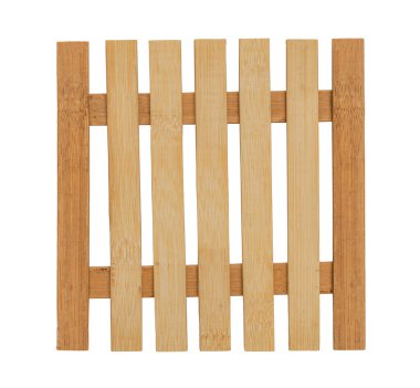 Tahtadan yapılmış kare şeklindeki yemek altlığı. Ürünleri yerleştirmek için tahta paletler